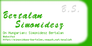 bertalan simonidesz business card